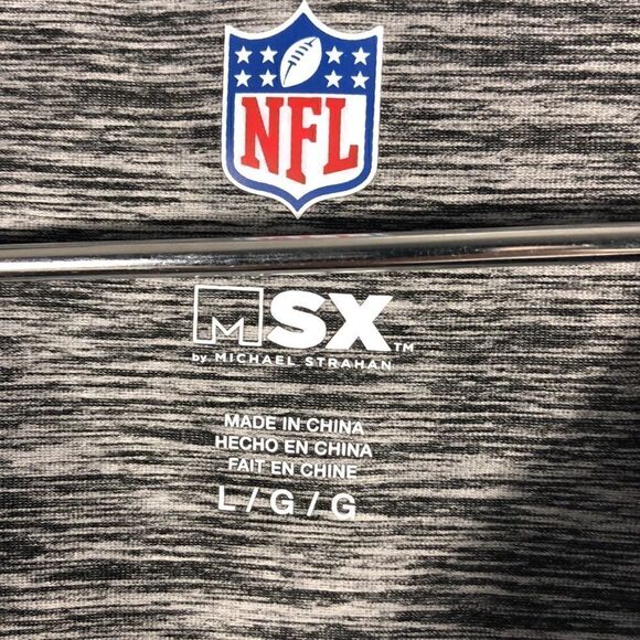 NFL MSX by Michael Strahan Heathered Gray Eagles Performance Long Sleeve Large - Picture 5 of 9